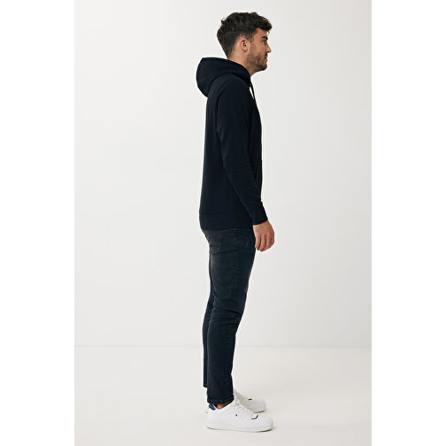 Iqoniq Rila Lightweight Hoodie Aus Recycelter Baumwolle , schwarz, 30% recycelte und 70% biologische Baumwolle, XS, 64,00cm x 1,00cm (Länge x Höhe), Bild 7