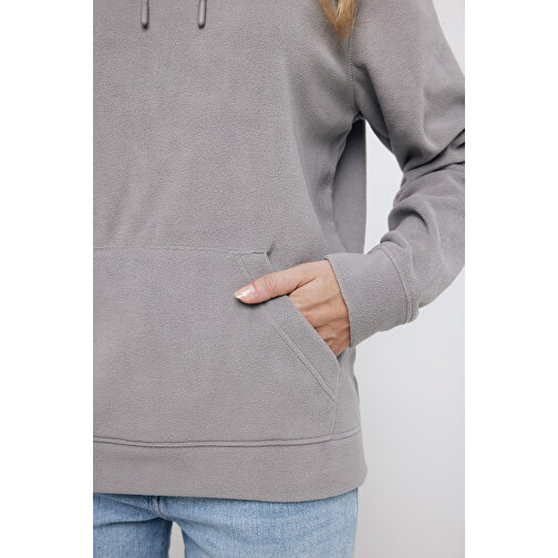 Iqoniq Trivor Mikrofleece-Kapuzenjacke Aus Recyc. Polyester , storm grey, 100% recyceltes Polyester, XXL, 78,00cm x 2,50cm (Länge x Höhe), Bild 13