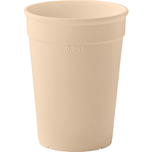 Awaycup , beige, Recyceltes PP, 10,00cm x 8,50cm (Höhe x Breite), Bild 1