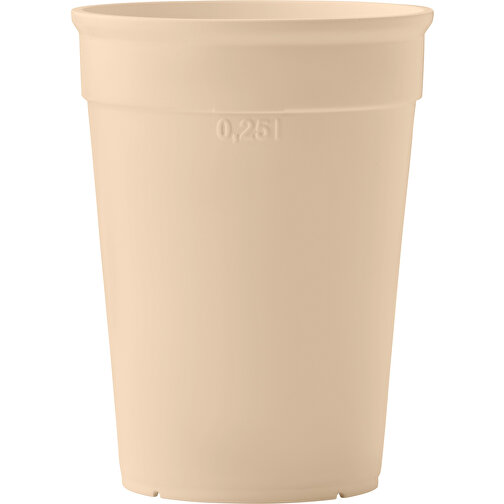 Awaycup , beige, Recyceltes PP, 10,00cm x 8,50cm (Höhe x Breite), Bild 2