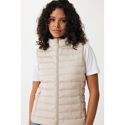 Iqoniq Meru Damen Bodywarmer Aus Recyceltem Polyester , beige, 100% recyceltes Polyester, XS, 58,00cm x 0,50cm (Länge x Höhe), Bild 6