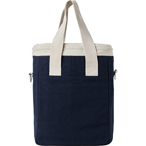 VINGA Volonne AWARE™ Kühltasche Aus Recyceltem Canvas , navy blau, Baumwolle - recycelt, 34,00cm x 12,00cm (Länge x Höhe), Bild 2