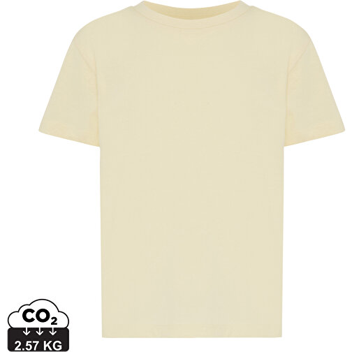 Iqoniq Koli Kids T-Shirt Aus Recycelter Baumwolle, Cream Yellow , cream yellow, 30% recycelte und 70% biologische Baumwolle, 78, , Bild 1