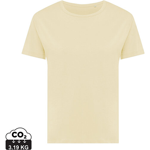 T-shirt da donna Iqoniq Yala in cotone riciclato, giallo crema, Immagine 1