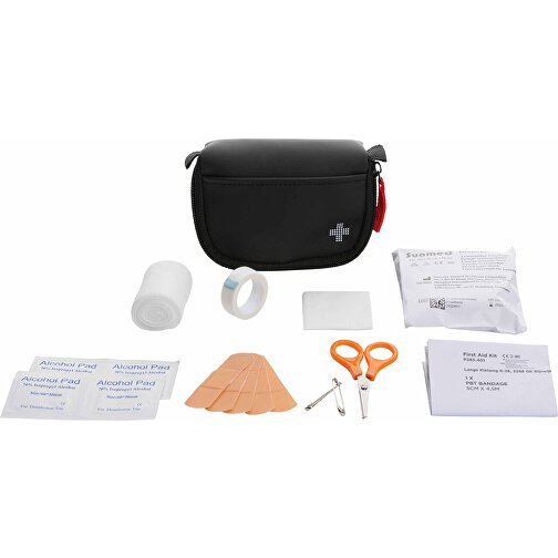 Piccolo kit di pronto soccorso in borsa RCS in nabuk riciclato, nero, Immagine 1