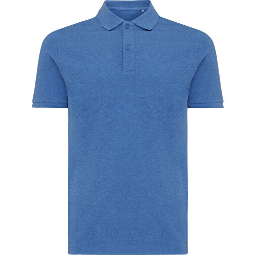 Iqoniq Yosemite Piqué-Poloshirt Aus Recycelter Baumwolle, Heather Blue , heather blue, 50% recycelte und 50% biologische Baumwolle, XXXL, , Bild 2