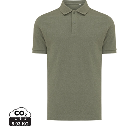 Iqoniq Yosemite Piqué-Poloshirt Aus Recycelter Baumwolle, Heather Green , heather green, 50% recycelte und 50% biologische Baumwolle, M, , Bild 1