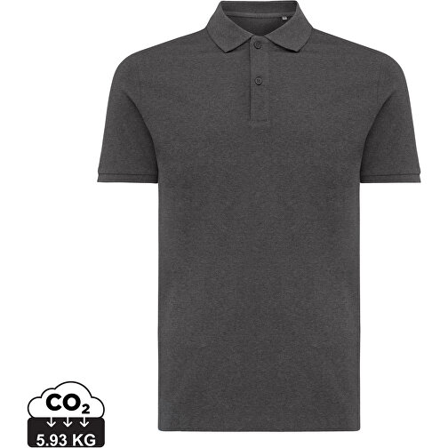 Iqoniq Yosemite Piqué-Poloshirt Aus Recycelter Baumwolle, Ungefärbtes Anthrazit , ungefärbtes Anthrazit, 50% recycelte und 50% biologische Baumwolle, XS, , Bild 1