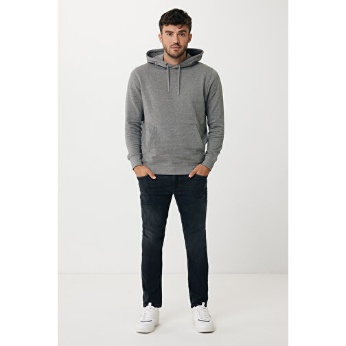 Iqoniq Rila Lightweight Hoodie Aus Recycelter Baumwolle, Ungefärbte Helles Anthrazit , ungefärbte helles Anthrazit, 30% recycelte und 70% biologische Baumwolle, XXL, , Bild 5