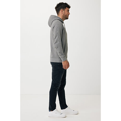 Iqoniq Rila Lightweight Hoodie Aus Recycelter Baumwolle, Ungefärbte Helles Anthrazit , ungefärbte helles Anthrazit, 30% recycelte und 70% biologische Baumwolle, XXL, , Bild 7