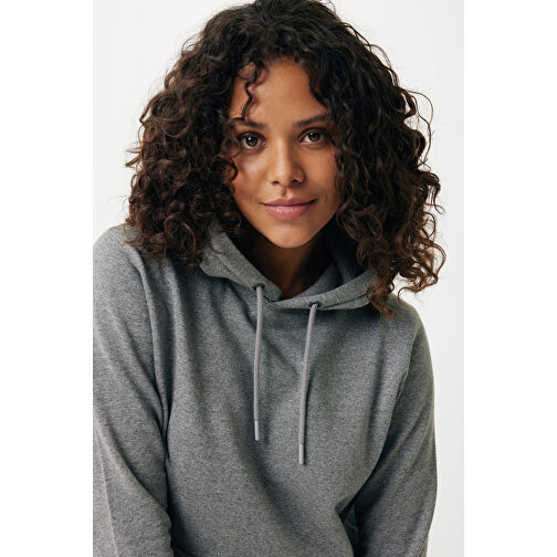 Iqoniq Rila Lightweight Hoodie Aus Recycelter Baumwolle, Ungefärbte Helles Anthrazit , ungefärbte helles Anthrazit, 30% recycelte und 70% biologische Baumwolle, M, , Bild 9