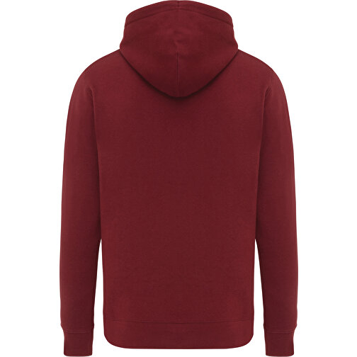 Sudadera ligera con capucha Iqoniq Rila de algodón reciclado, rojo burdeos, Imagen 3