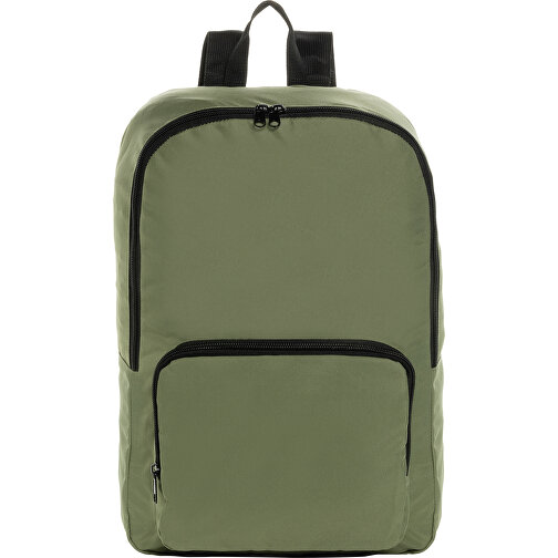 Dillon AWARE™ RPET Faltbarer Klassischer Rucksack, Grün , grün, PET - recycelt, 32,50cm x 44,00cm x 11,00cm (Länge x Höhe x Breite), Bild 2