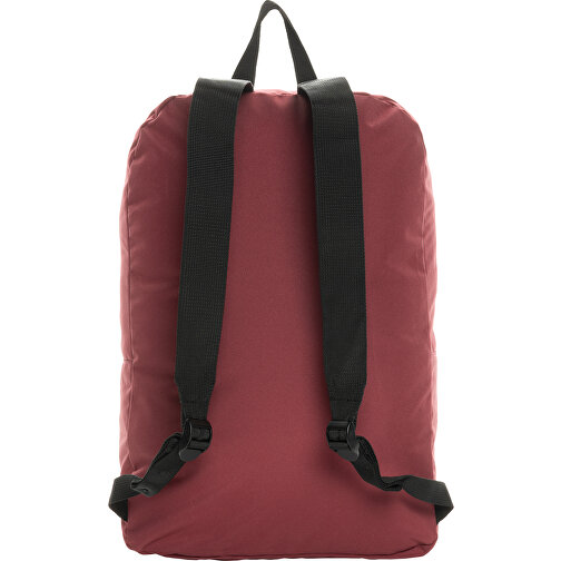 Dillon AWARE™ RPET Faltbarer Klassischer Rucksack, Rot , rot, PET - recycelt, 32,50cm x 44,00cm x 11,00cm (Länge x Höhe x Breite), Bild 4