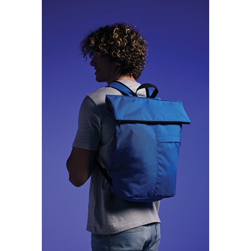 Dillon AWARE™ RPET Faltbarer Lightweight-Rucksack, Königsblau , königsblau, PET - recycelt, 30,00cm x 46,00cm x 14,50cm (Länge x Höhe x Breite), Bild 8