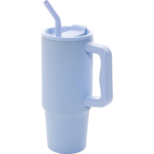 Embrace Deluxe Becher Aus RCS Recyceltem Edelstahl 900ml, Hellblau , hellblau, Rostfreier Stahl - recycelt,PP, 14,70cm x 23,50cm (Länge x Höhe), Bild 1