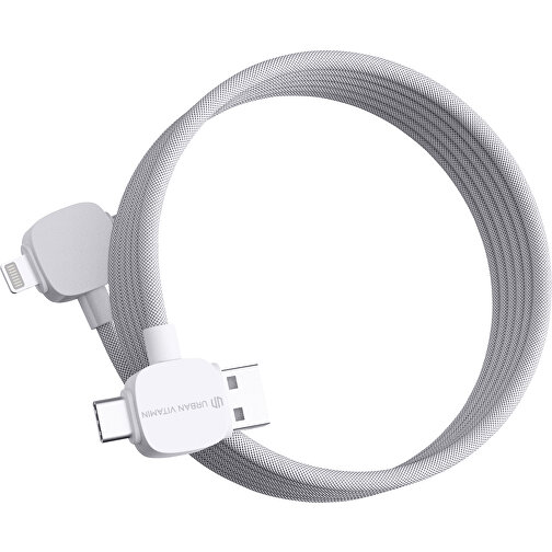 Magnes Urban Vitamin Stockton 65W. Kabel RCS z recyklingu. TPE/PET, bialy, Obraz 1