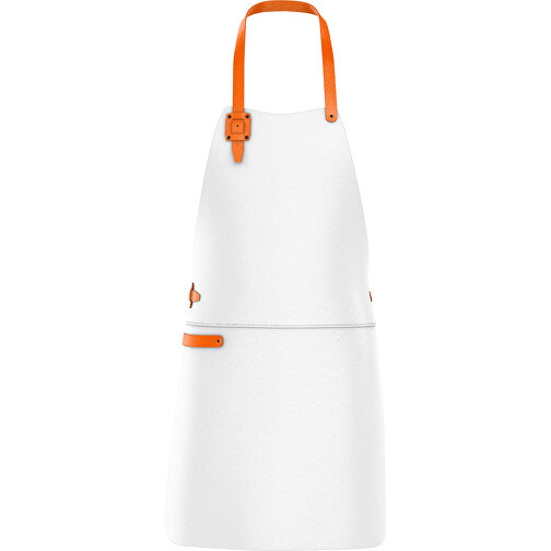 Leder Grillschürze ColourDuo , weiss / orange, Donato Rindleder, 78,00cm x 60,00cm (Länge x Breite), Bild 1