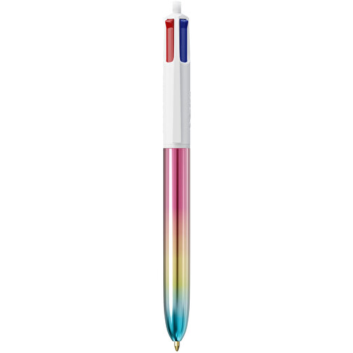 BIC® 4 Colours® Gradient Siebdruck , BiC, rosa/gelb/türkis, Kunststoff, 14,40cm x 1,60cm (Länge x Breite), Bild 1