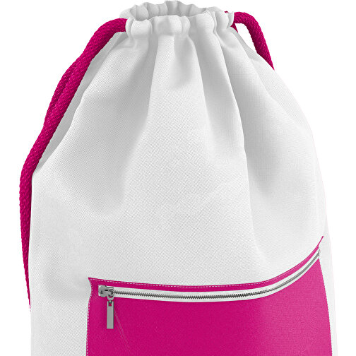 Premium Sportbeutel ColourPrime , pink / weiss, Sublimation-fabric 200g - Polyester (PU), 33,00cm x 45,00cm (Höhe x Breite), Bild 2