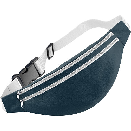 Stylische Gürteltasche Fanny , heidelbeerblau / weiß, Sublimation-fabric 200g - Polyester (PU), 13,00cm x 33,00cm (Höhe x Breite), Bild 1