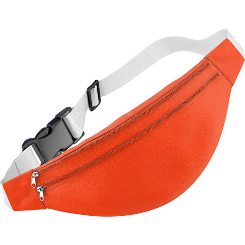 Stylische Gürteltasche Fanny , orange / weiß, Sublimation-fabric 200g - Polyester (PU), 13,00cm x 33,00cm (Höhe x Breite), Bild 1