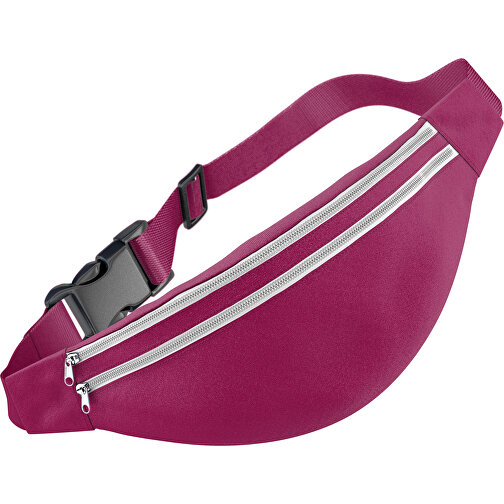 Stylische Gürteltasche Fanny , bugunderrot / weiß, Sublimation-fabric 200g - Polyester (PU), 13,00cm x 33,00cm (Höhe x Breite), Bild 1