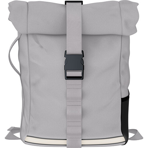 Rolltop Rucksack Comfort , hellgrau, Sublimation-fabric 200g - Polyester (PU), 29,50cm x 13,00cm x 33,00cm (Länge x Höhe x Breite), Bild 1