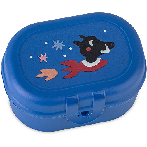 PASCAL MINI SPACE Snackbox , Koziol, organic blue space, ORGANIC BIO-CIRCULAR, 9,60cm x 5,20cm x 7,00cm (Länge x Höhe x Breite), Bild 1