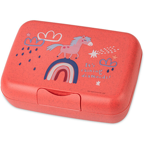 CANDY L DREAMS Lunchbox Mit Trennschale , Koziol, organic red dreams, ORGANIC BIO-CIRCULAR, 19,00cm x 6,50cm x 13,50cm (Länge x Höhe x Breite), Bild 1