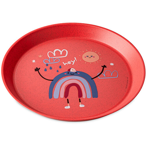 CONNECT PLATE DREAMS Kleiner Teller 205mm , Koziol, organic red dreams, ORGANIC BIO-CIRCULAR, 20,50cm x 2,00cm x 20,50cm (Länge x Höhe x Breite), Bild 1