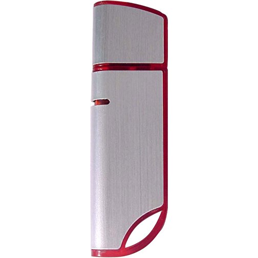 USB-Stick AVANTGARDE 3.0 8GB , Promo Effects MB , silber / rot MB , 8 GB , Aluminium / Kunststoff MB , 10 - 45 MB/s MB , 6,80cm x 0,90cm x 2,00cm (Länge x Höhe x Breite), Bild 1