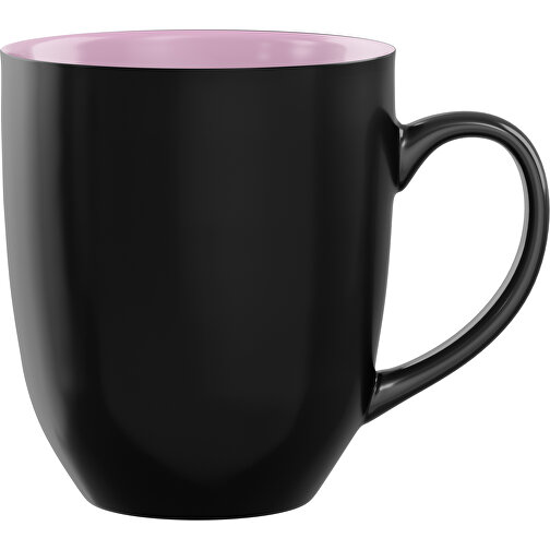 Bella Innen Farbig Außen Schwarz 330ml , schwarz / dunkelpink, New Bone China Porzellan, 9,40cm x 12,00cm (Höhe x Breite), Bild 1