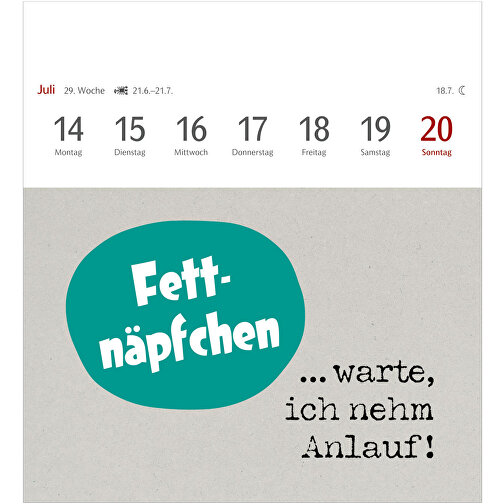 Typo-Sprüche-Kalender Postkartenkalender , Papier, 15,40cm x 16,50cm (Länge x Breite), Bild 11