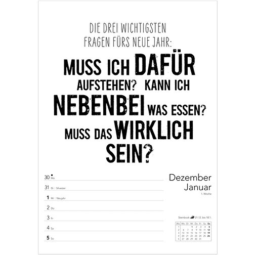 Typo-Sprüche-Kalender , Papier, 25,00cm x 35,50cm (Länge x Breite), Bild 2