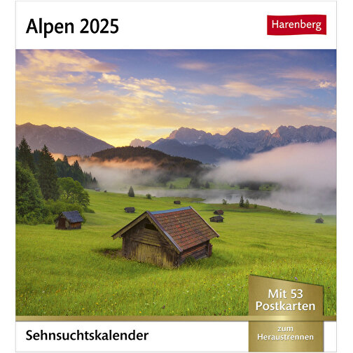 Alpen Sehnsuchtskalender , Papier, 15,40cm x 16,50cm (Länge x Breite), Bild 1