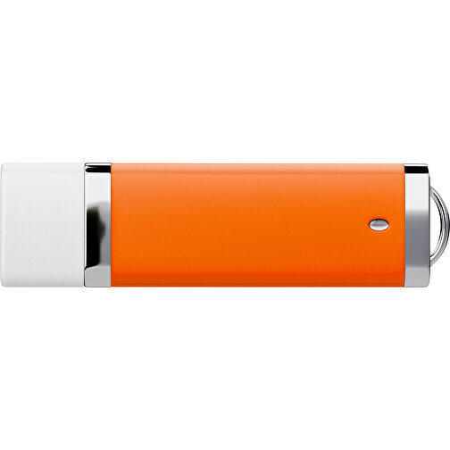 PromoPerfect USB-STICK 2.0 PLASTIK , orange / weiß MB , 4 GB , Gummiplastik, Kunststoff MB , 7,00cm x 0,70cm x 2,00cm (Länge x Höhe x Breite), Bild 2