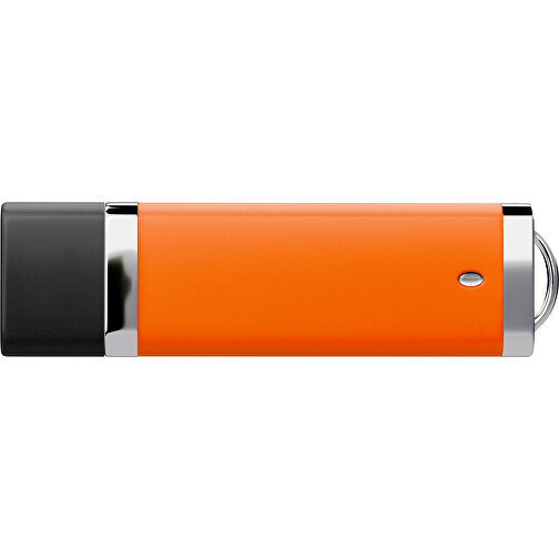 PromoPerfect USB-STICK 2.0 PLASTIK , orange / schwarz MB , 4 GB , Gummiplastik, Kunststoff MB , 7,00cm x 0,70cm x 2,00cm (Länge x Höhe x Breite), Bild 2