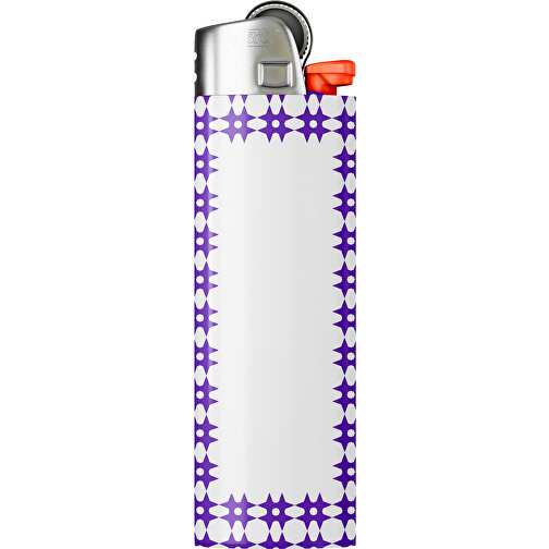 BIC® J26 Digital Wrap Feuerzeug , BiC, weiß / violet, Delrin®, Stahl, 2,50cm x 1,50cm x 8,20cm (Länge x Höhe x Breite), Bild 1