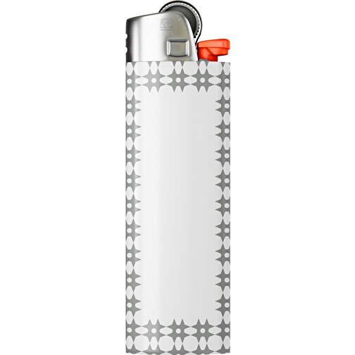 BIC® J26 Digital Wrap Feuerzeug , BiC, weiß / grau, Delrin®, Stahl, 2,50cm x 1,50cm x 8,20cm (Länge x Höhe x Breite), Bild 1