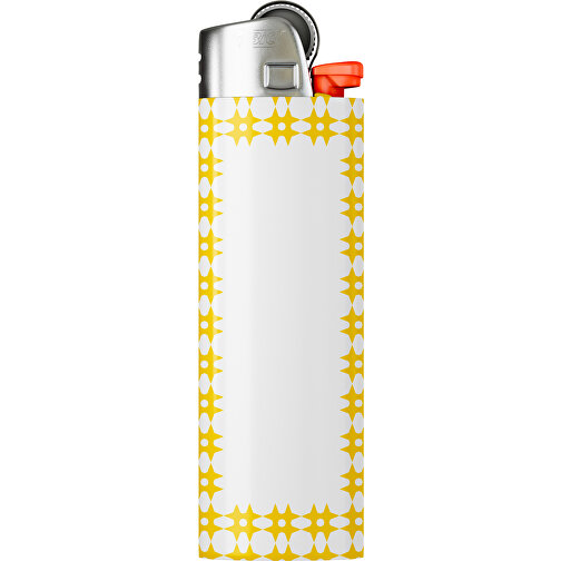 BIC® J26 Digital Wrap Feuerzeug , BiC, weiß / goldgelb, Delrin®, Stahl, 2,50cm x 1,50cm x 8,20cm (Länge x Höhe x Breite), Bild 1