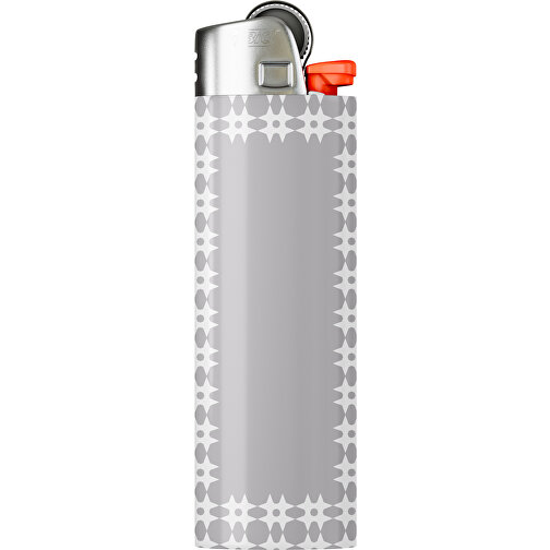 BIC® J26 Digital Wrap Feuerzeug , BiC, hellgrau / weiss, Delrin®, Stahl, 2,50cm x 1,50cm x 8,20cm (Länge x Höhe x Breite), Bild 1