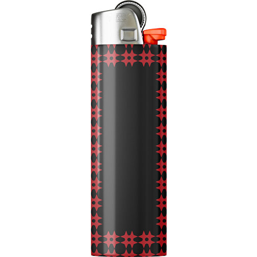 BIC® J26 Digital Wrap Feuerzeug , BiC, schwarz / weinrot, Delrin®, Stahl, 2,50cm x 1,50cm x 8,20cm (Länge x Höhe x Breite), Bild 1