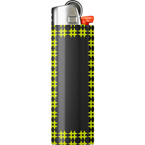 BIC® J26 Digital Wrap Feuerzeug , BiC, schwarz / hellgrün, Delrin®, Stahl, 2,50cm x 1,50cm x 8,20cm (Länge x Höhe x Breite), Bild 1