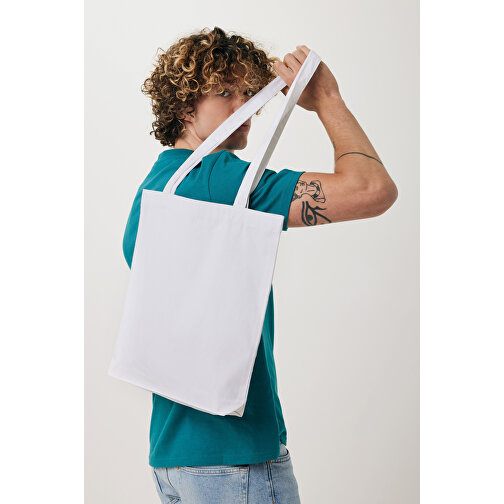 Borsa in cotone riciclato Impact AwareT, bianco, Immagine 4