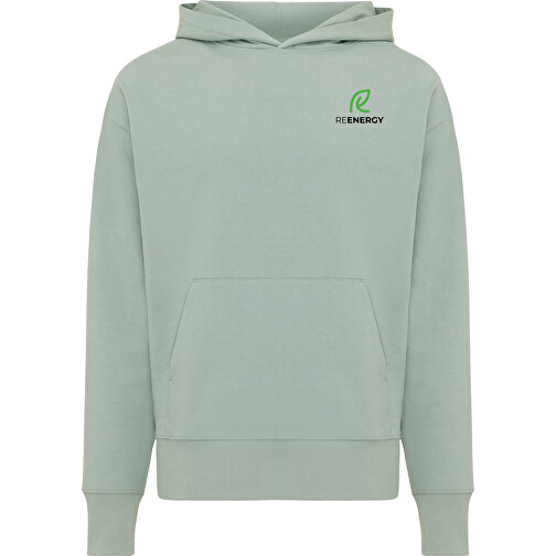 Sudadera con capucha Iqoniq Yoho relax de algodón reciclado, verde Iceberg, Imagen 3