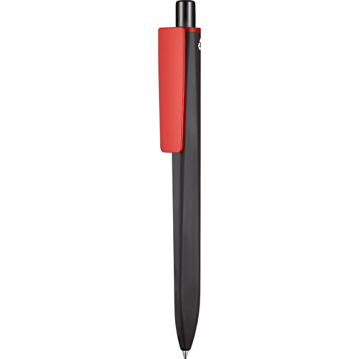 Kugelschreiber RIDGE RECYCLED SOFT , Ritter-Pen, schwarz/rot, ABS u. Metall, , Bild 1