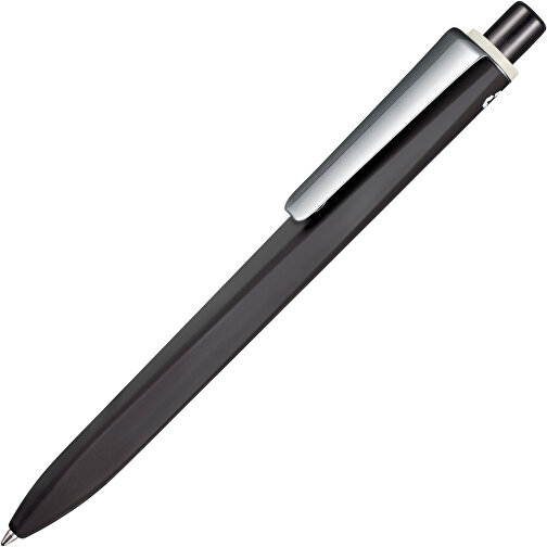 Kugelschreiber RIDGE RECYCLED SOFT M , Ritter-Pen, schwarz/transparent, ABS u. Metall, , Bild 2