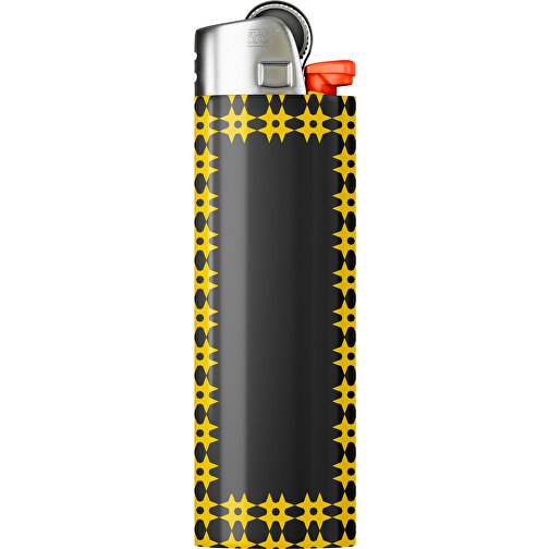 BIC® J26 Digital Wrap Feuerzeug , BiC, schwarz / goldgelb, Delrin®, Stahl, 2,50cm x 1,50cm x 8,20cm (Länge x Höhe x Breite), Bild 1