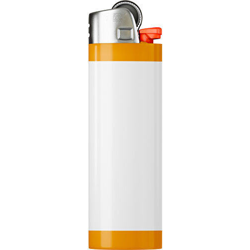 BIC® J26 Digital Wrap Feuerzeug , BiC, weiß / kürbisorange, Delrin®, Stahl, 2,50cm x 1,50cm x 8,20cm (Länge x Höhe x Breite), Bild 1